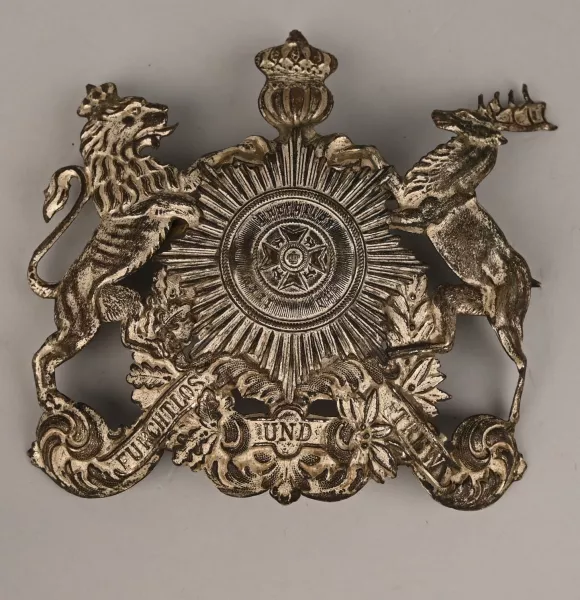 Württemberg 26th Dragoon Enlisted Pickelhaube Frontplate Visuel 1 principal